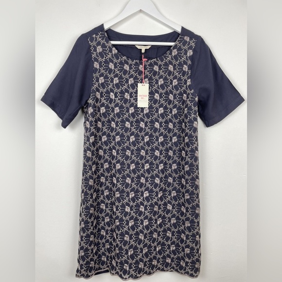 NWT White Stuff Delphinium Tunic Shift Dress Layering UK 12 Floral Embroidered - Picture 2 of 7